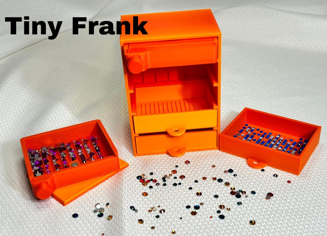 Frank Jr. & Tiny Frank- Rhinestone and Diamond Painting Tray & Cases